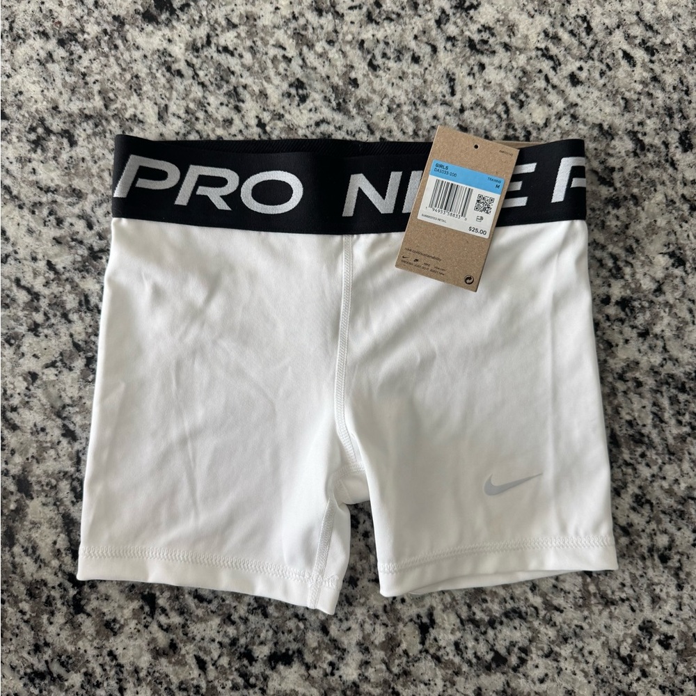 Nike Pro White Compression Shorts